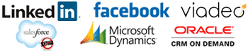 LinkedIn facebook Viadeo SFDC salesforce Dynamics Oracle CRM